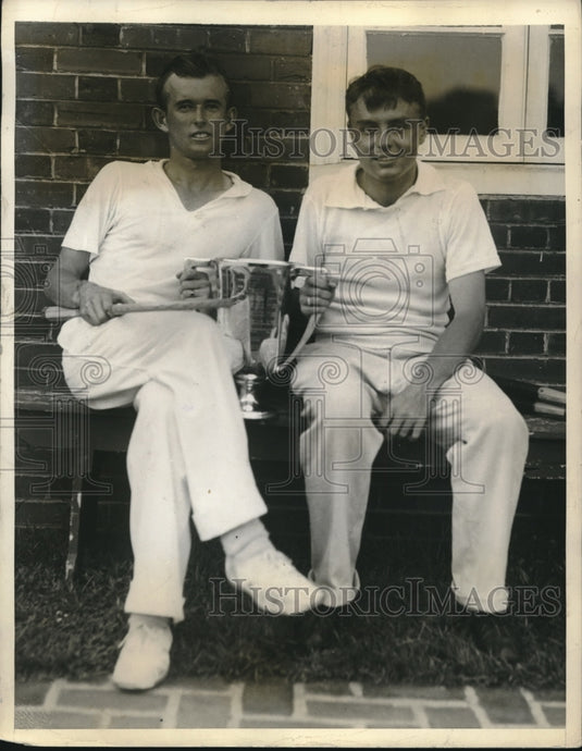 1933 Press Photo Richard Murphy, John Tidball, National Intercollegiate Trophy - Historic Images