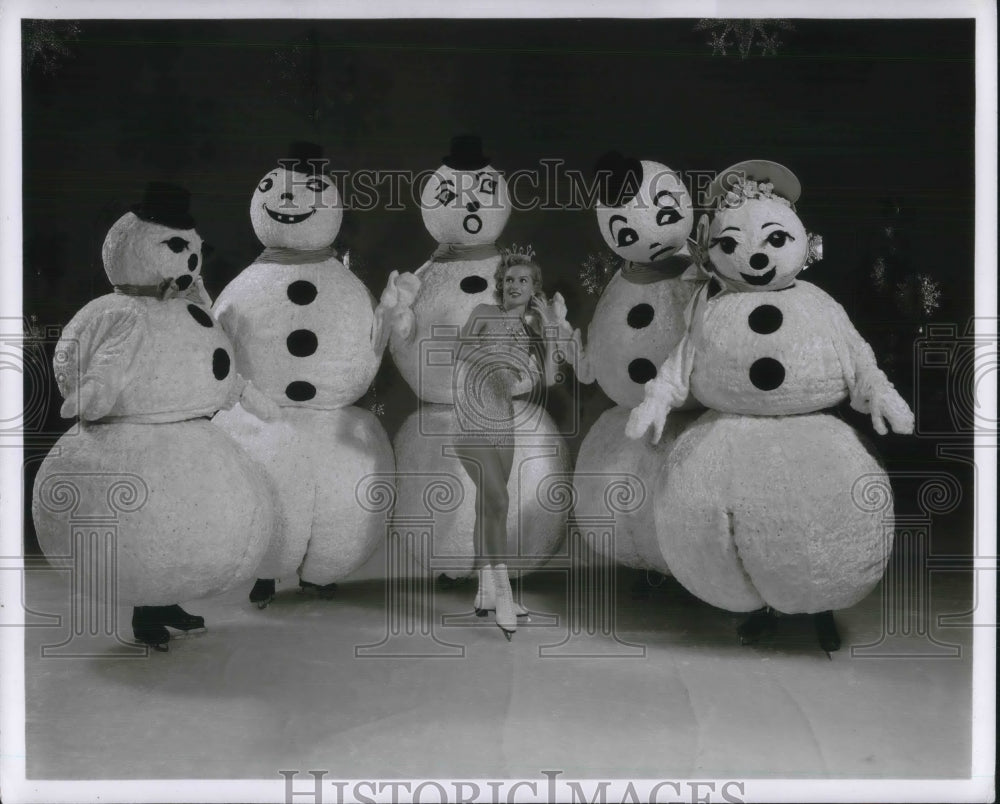 1957 Press Photo Frances Dorsey, Ice Follies, Snowflake Fantasy, Cleveland Arena - Historic Images