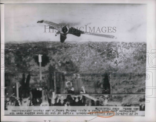 1950 Press Photo Robert Wright, U.S. Team, Lake Placid Invitational Ski Meet - Historic Images