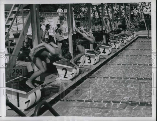 1959 Press Photo Susan Sangster, B Barron, D Graham, Pan American Games, Chicago - Historic Images