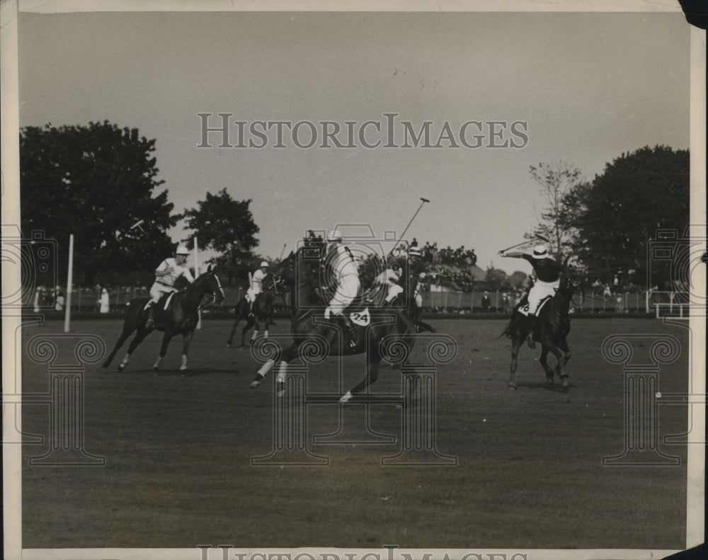 1927 Press Photo American and British Polo Team Match, Meadow Brook, Long Island - Historic Images