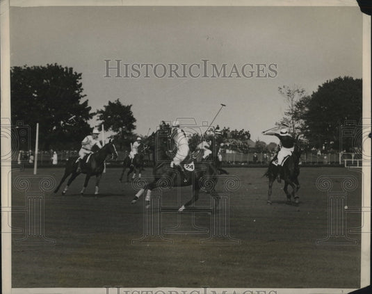 1927 Press Photo American and British Polo Team Match, Meadow Brook, Long Island - Historic Images