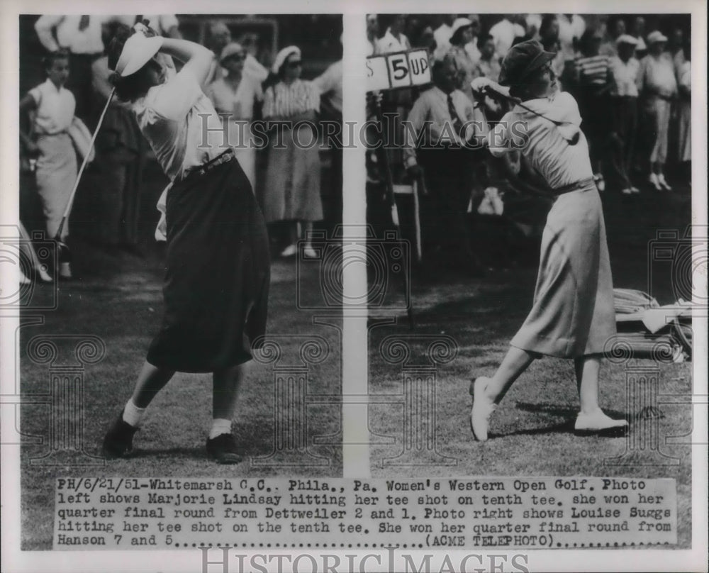 1951 Marjorie Lindsay, Women's Western Open Golf Tourn, Louise Suggs-Historic Images