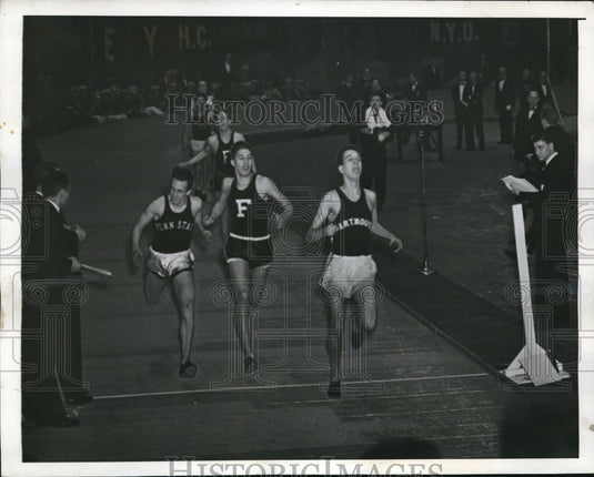 1942 Press Photo Robert Williams, Norman Gordon, J. Nowicki, IC 4A Meet New York - Historic Images