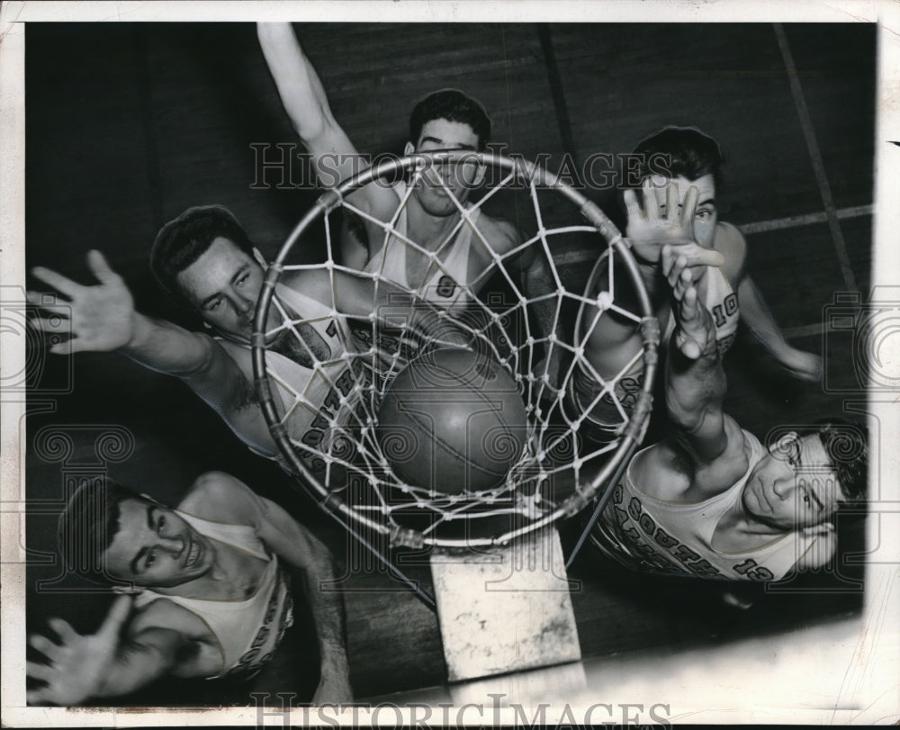 1940 Press Photo Jack Lippert, Tom McGarvin, D Sears, USC Trojans in Los Angeles - Historic Images