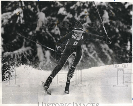 1970 Press Photo Kiki Cutter Ladies Giant Slalom Competition Oberstaufen Germany - Historic Images