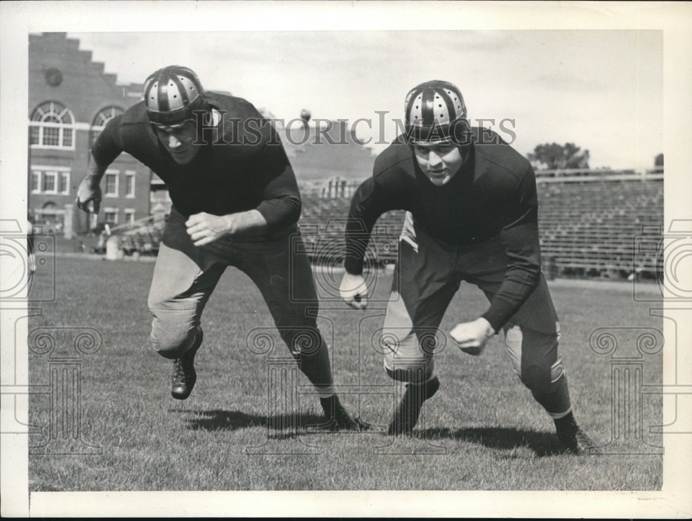 1939 Press Photo Bob O&#39;Brien, Charles Camp Dartmouth Football Team New Hampshire - Historic Images