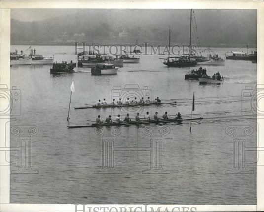 1941 Press Photo Thames River Regatta, Harvard Junior Varsity Crew, New London - Historic Images
