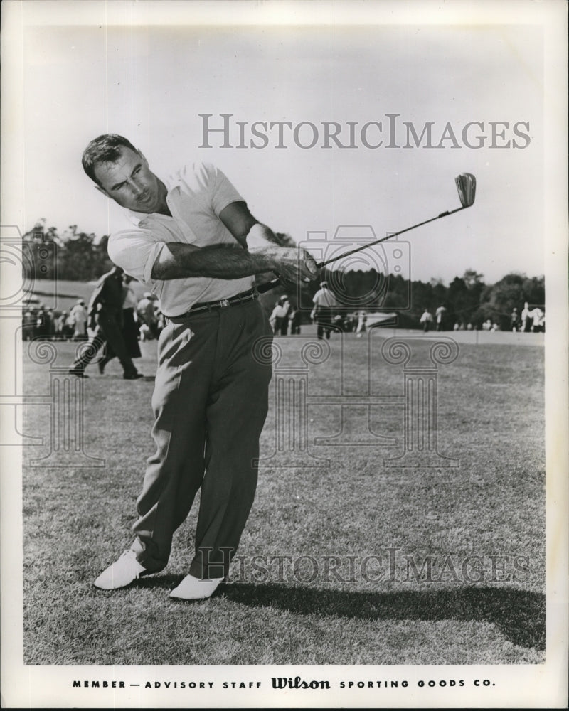 1956 Press Photo Golfer Skee Riegel, Advisory Staff, Wilson Sporting Goods Co. - Historic Images