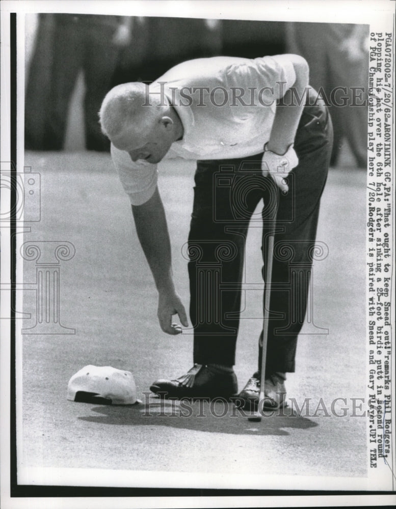 1962 Press Photo Phil Rodgers, PGA Golf Championship, Aronimink, Pennsylvania - Historic Images