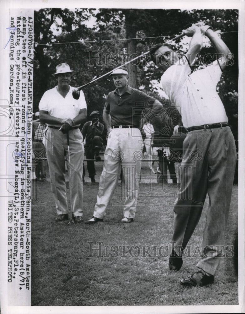 1956 Press Photo Hillman Robbins, North South Amateur Golf Tournament, Atlanta - Historic Images