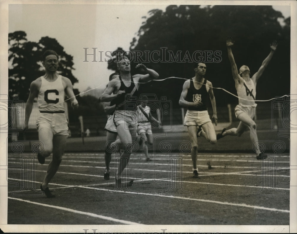 1932 Press Photo Hardy of Cornell Wins ICAAAA Semifinal Trials, Cornell, Kiesel - Historic Images