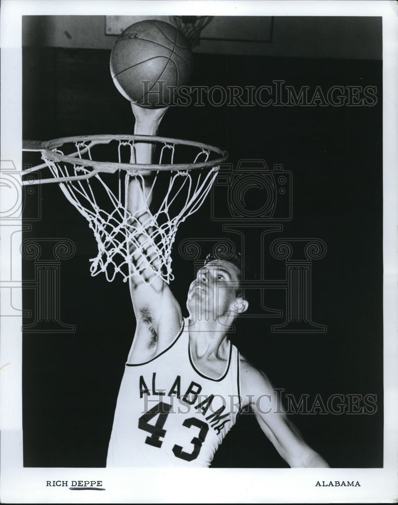1968 Press Photo Rich Deppe, University of Alabama Basketball Player - nes09609 - Historic Images