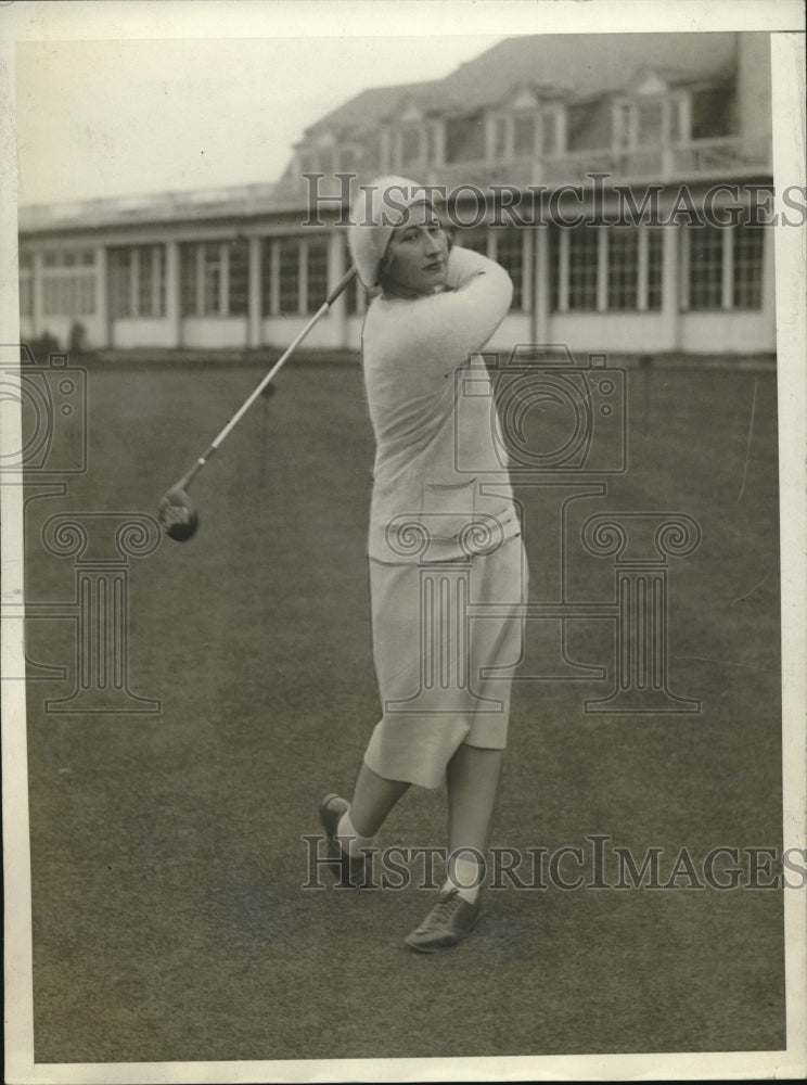 1930 Press Photo Mrs. Leo Foderman, Woman Golfer Knollwood Country Club New York - Historic Images