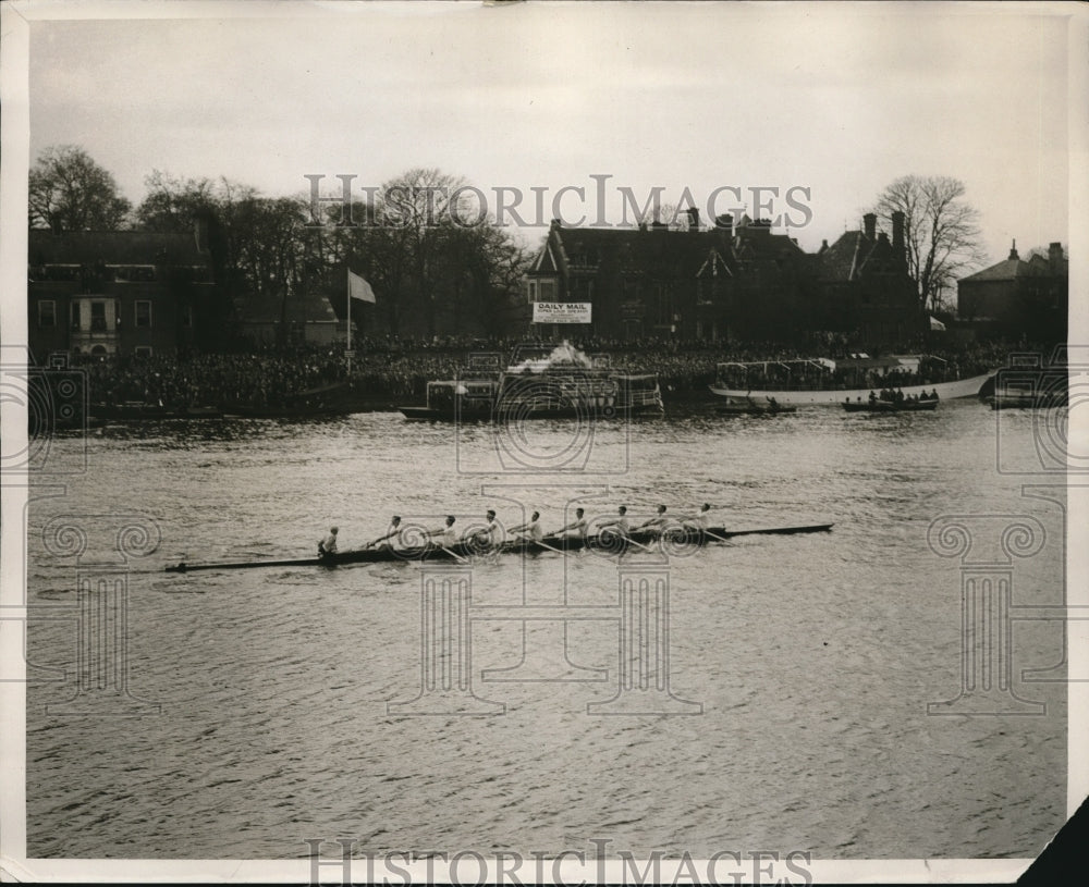 1928 Press Photo Cambridge Crew Team Wins University Boat Race - nes10124 - Historic Images