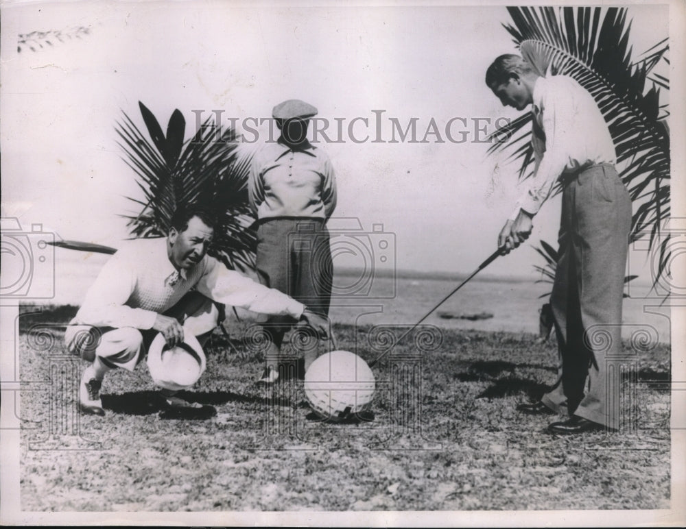 1935 Press Photo B Cruickshank, W MacFarlane, Horton Smith British Colonial Open - Historic Images