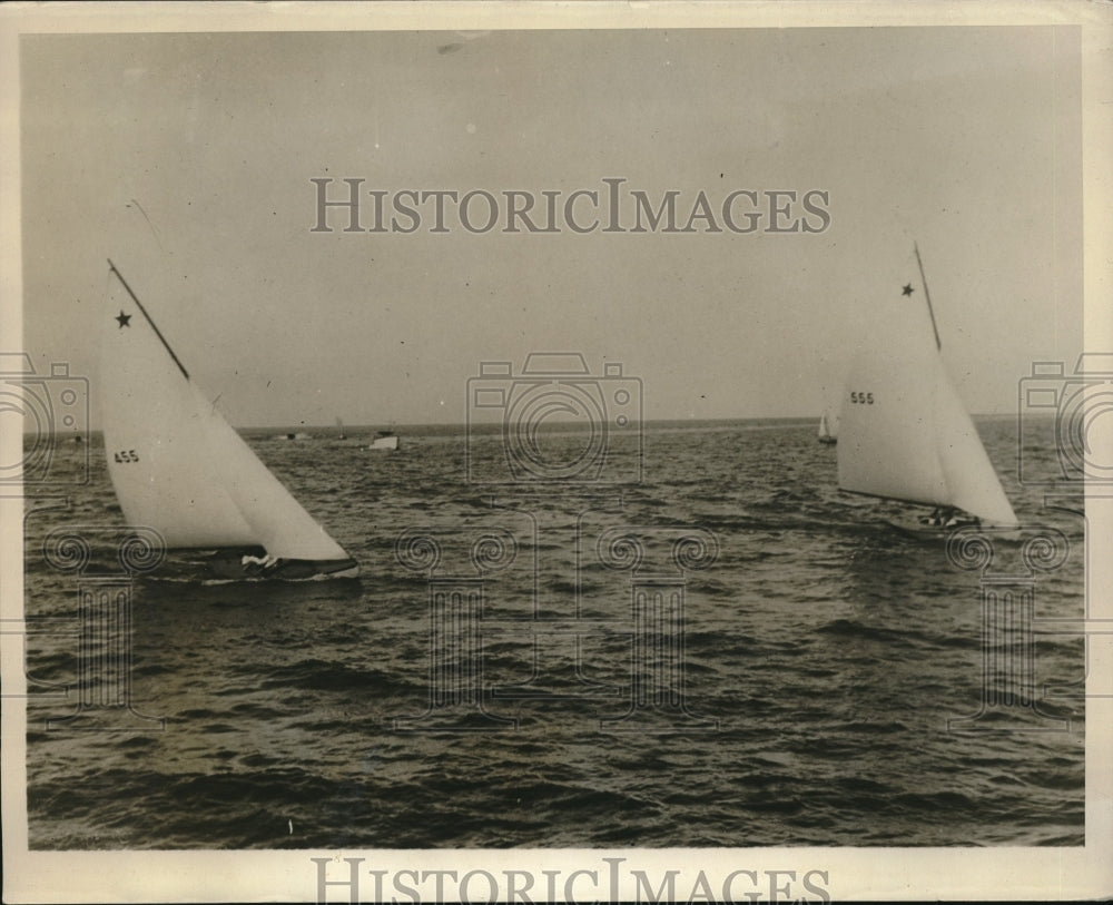 1929 Press Photo Peggy Wee  and J.F. Watkins at the international Star Boat - Historic Images