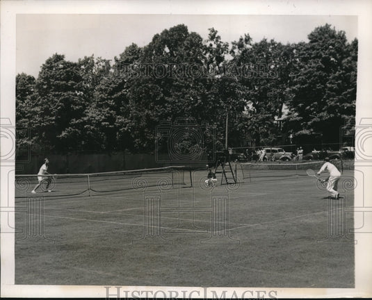 1939 Press Photo Massachusetts Longwood Bowl Tennis Tournament - Historic Images