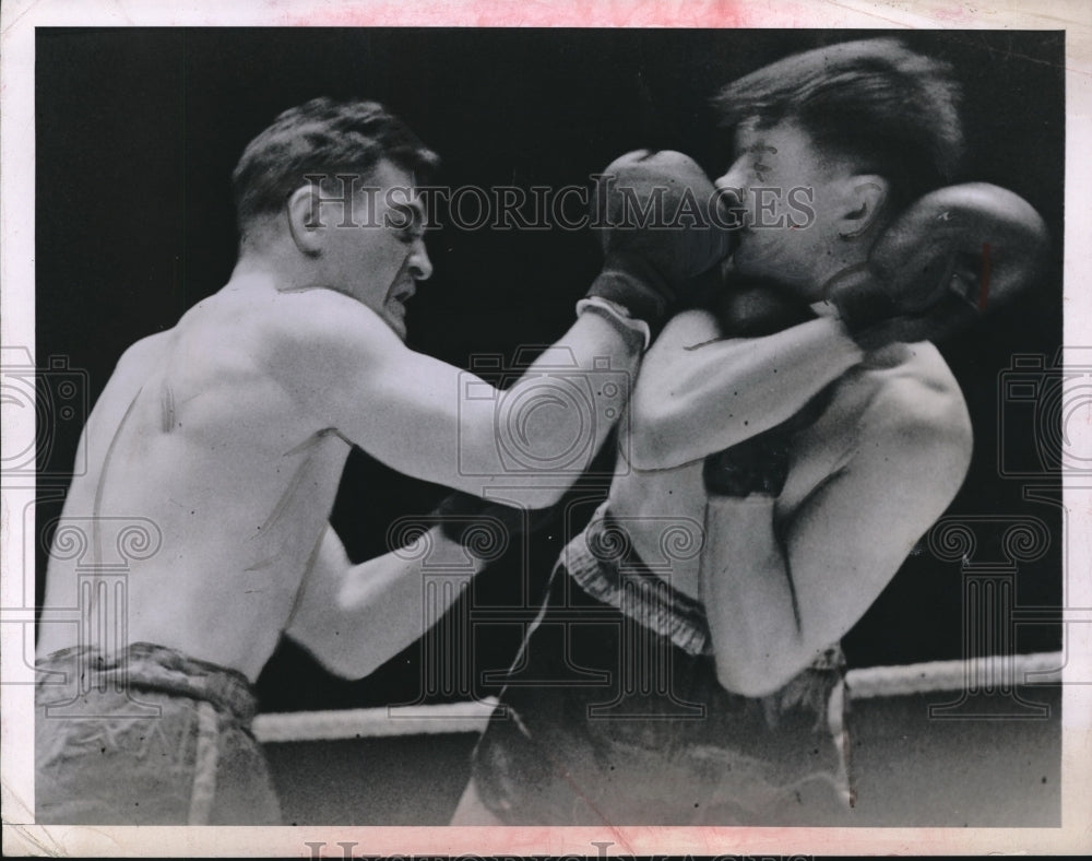 1946 Press Photo Billy Conn beats opponent Anthony Zaleski - nes10466 - Historic Images