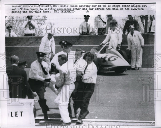 1960 Press Photo Eddie Russo Driving Car No 46 - nes10599 - Historic Images