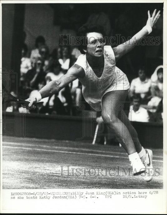 1983 Press Photo Billy Jean Kind in Action - nes10705 - Historic Images
