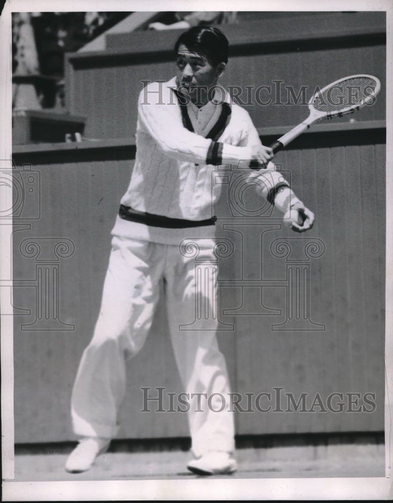 1937 Press Photo Fumitero Nakano debuts as Japan&#39;s Davis Cup Team member - Historic Images