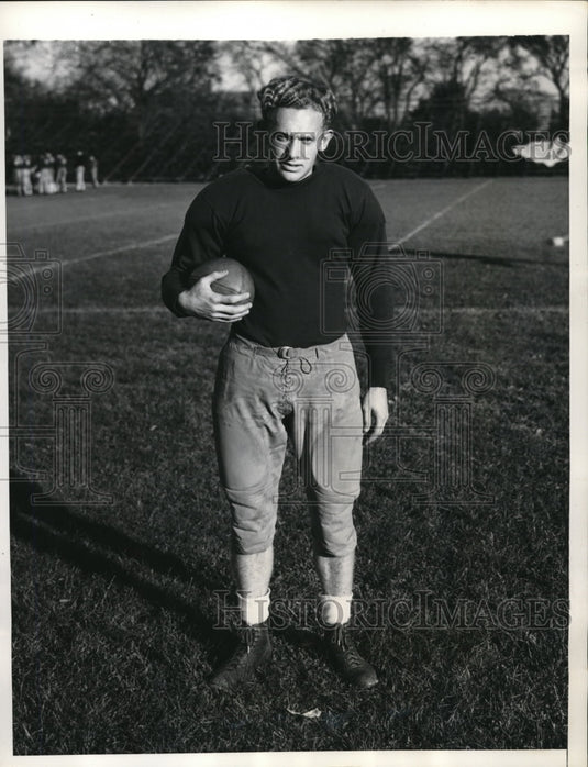 1934 Press Photo William Eisenberg NYU Quarterback - nes11103 - Historic Images