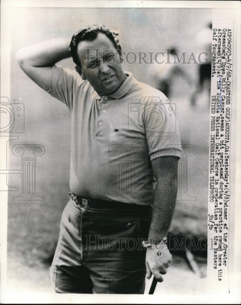 1968 Press Photo Billy Casper winner Great Greensboro, Ga. - Historic Images