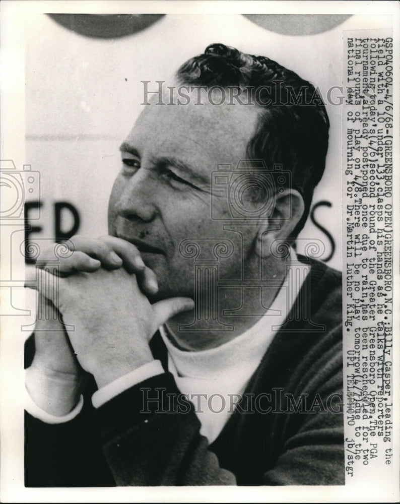 1968 Press Photo Billy Casper at Greater Greensboro, Ga. - nes11125 - Historic Images