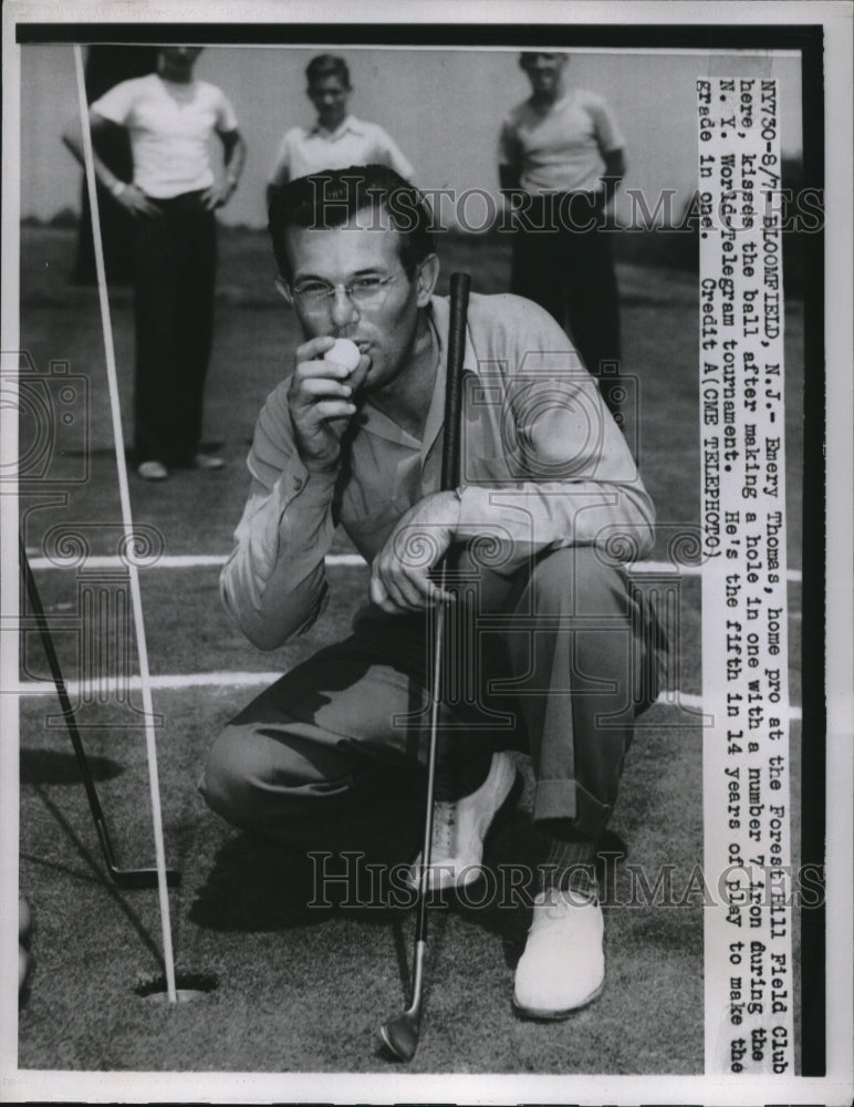 1947 Press Photo Emery Thomas World Telegram Tournament - Historic Images