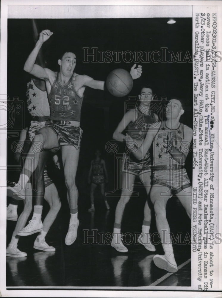 1958 Press Photo George Kline, Univ. of Minnesota, Jerry Hale, Oklahoma State - Historic Images