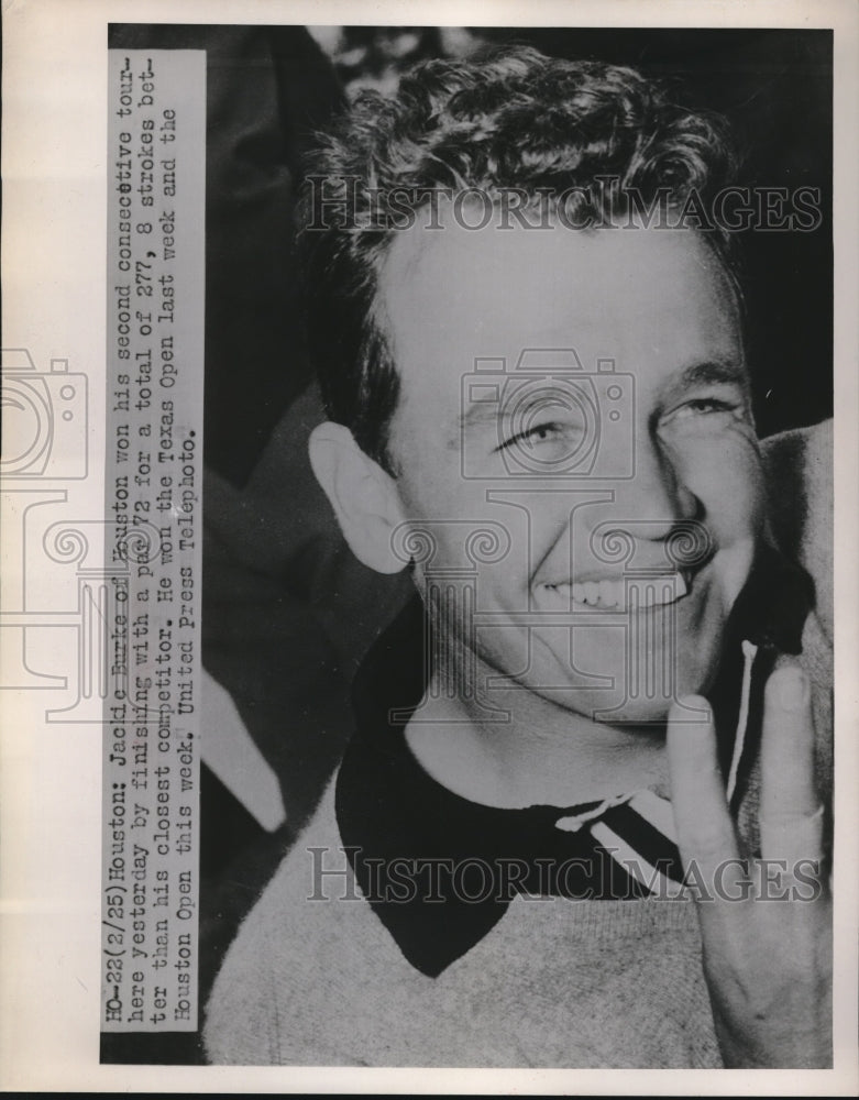 1952 Press Photo Houston, Tex Jackie Burke wins Houston Open tournament - Historic Images