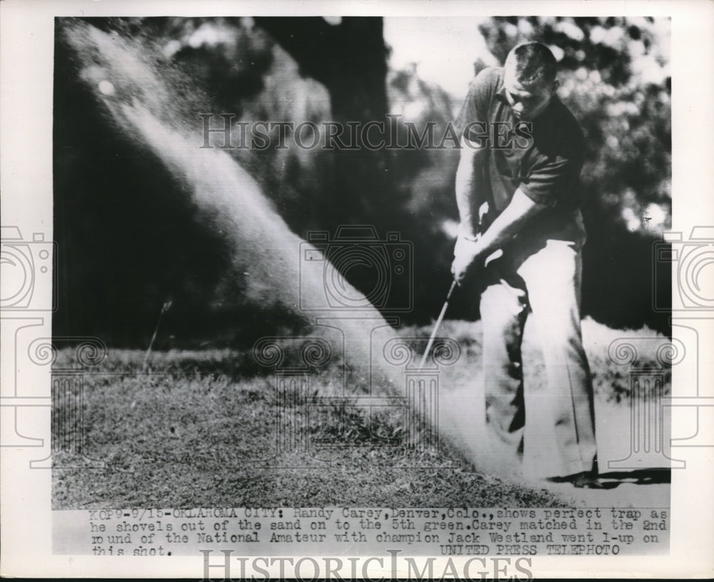 1953 Press Photo Randy Carey National Amateur - nes11335 - Historic Images