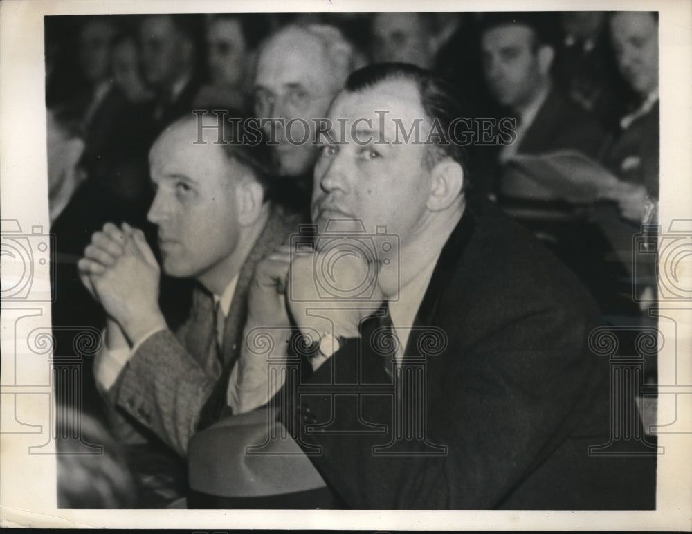 1938 Press Photo Jack Sharkey during the concluding matches of the meet. - Historic Images