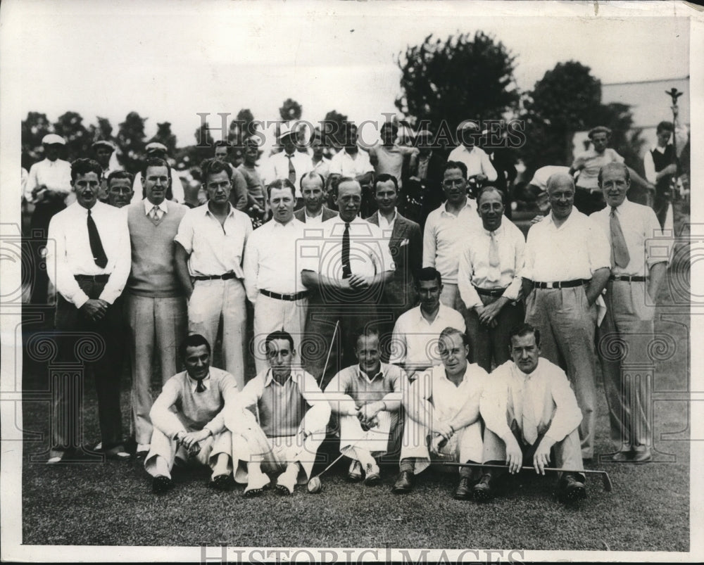 1933 Press Photo L.I. NY golf team, Biggs,Grant,Durand,Hines,Picoli,Richard - Historic Images