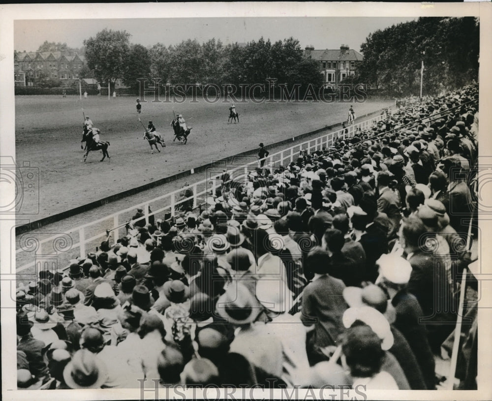 1936 Press Photo US Polo defeats british at Hurling Ham Club in London - Historic Images