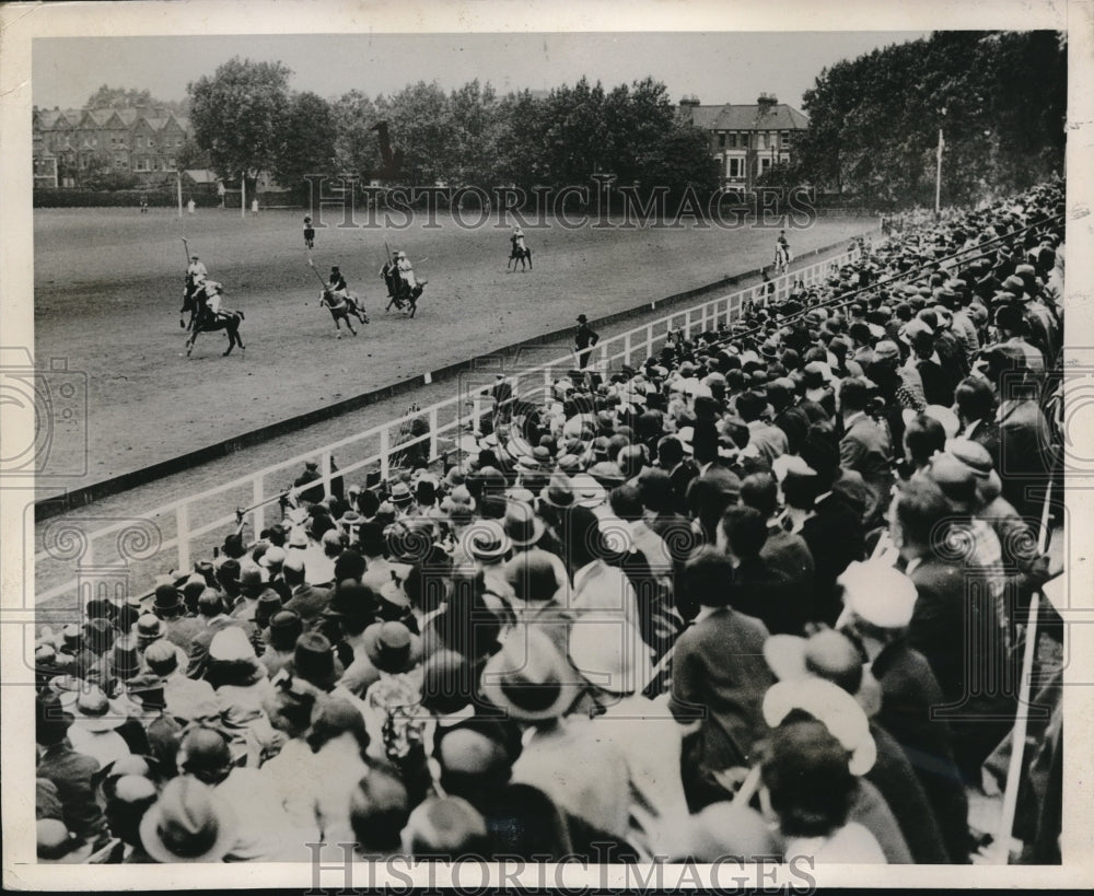 1936 Press Photo Hurling Ham Club Series America Beats England 1st Polo Match - Historic Images