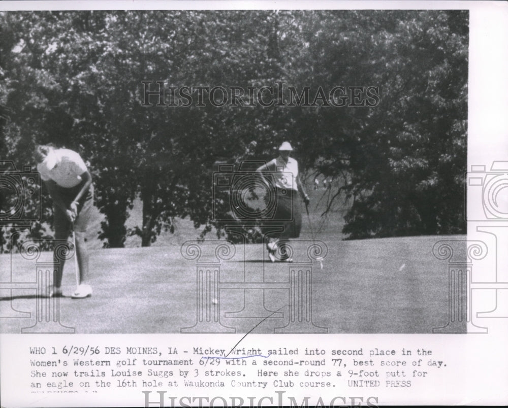 1956 Press Photo Mickey Wright Women&#39;s Western Golf Tournament - nes11730 - Historic Images