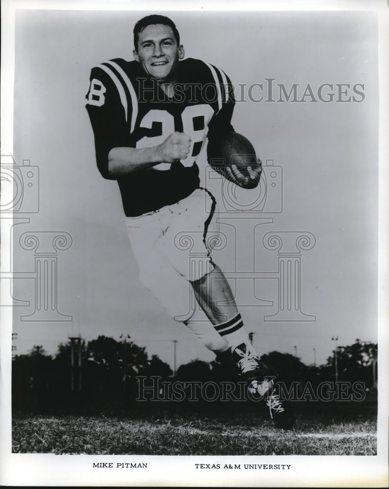 1965 Press Photo Mike Pitman, Texas A&amp;M Univ football - nes11825 - Historic Images