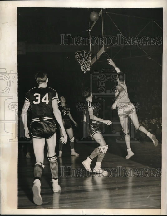 1943 Press Photo Long Island university's Art Gurfein & Clark Johnson W Texas - Historic Images