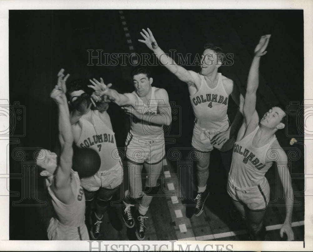 1939 Press Photo The Columbia University Basketball - nes12082 - Historic Images