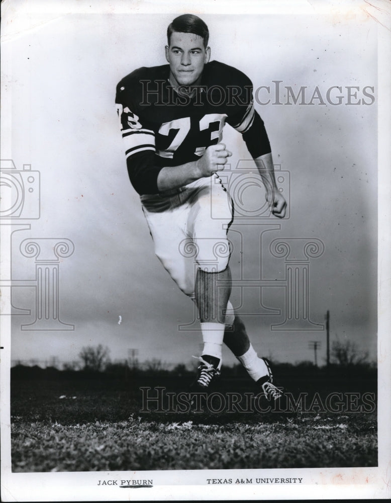 Jim Pyburn 1966 Press Photo Jacky Pyburn, a football player from Texas A&M Univer ...