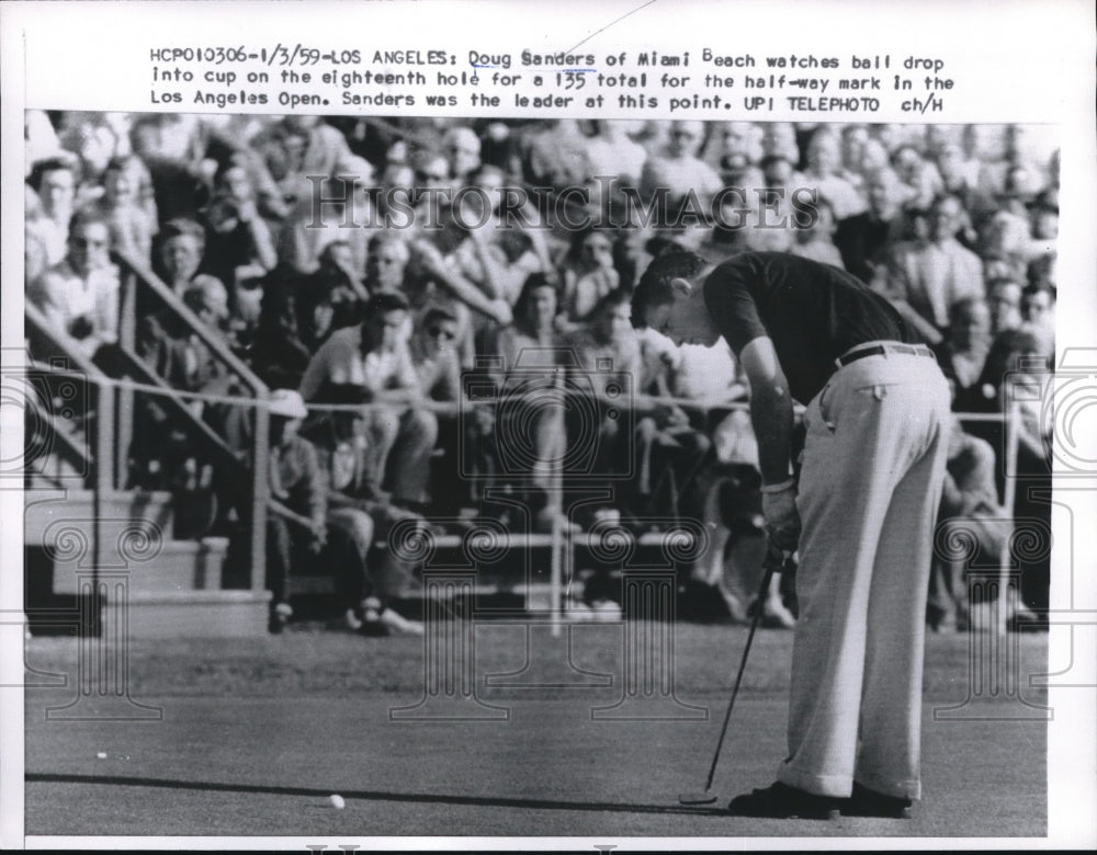 1959 Press Photo Doug sanders leads at halfway point of the LA open - nes12437 - Historic Images