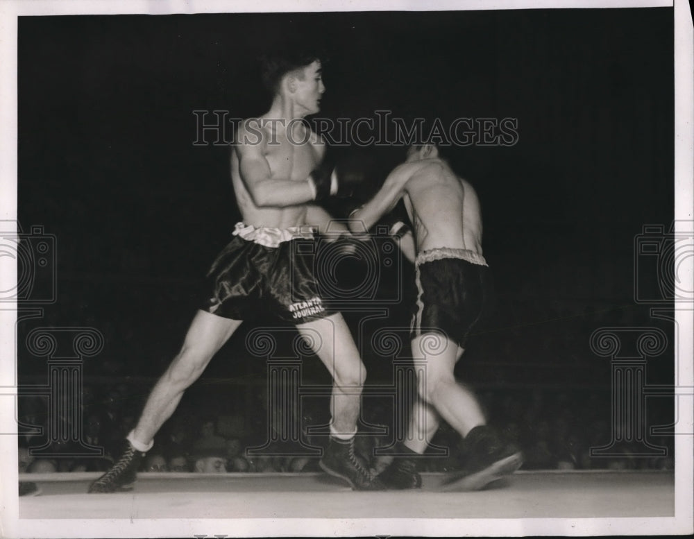 1938 Press Photo Johnny McGraty and Carlo Zarcone Golden Glove Tournement - Historic Images