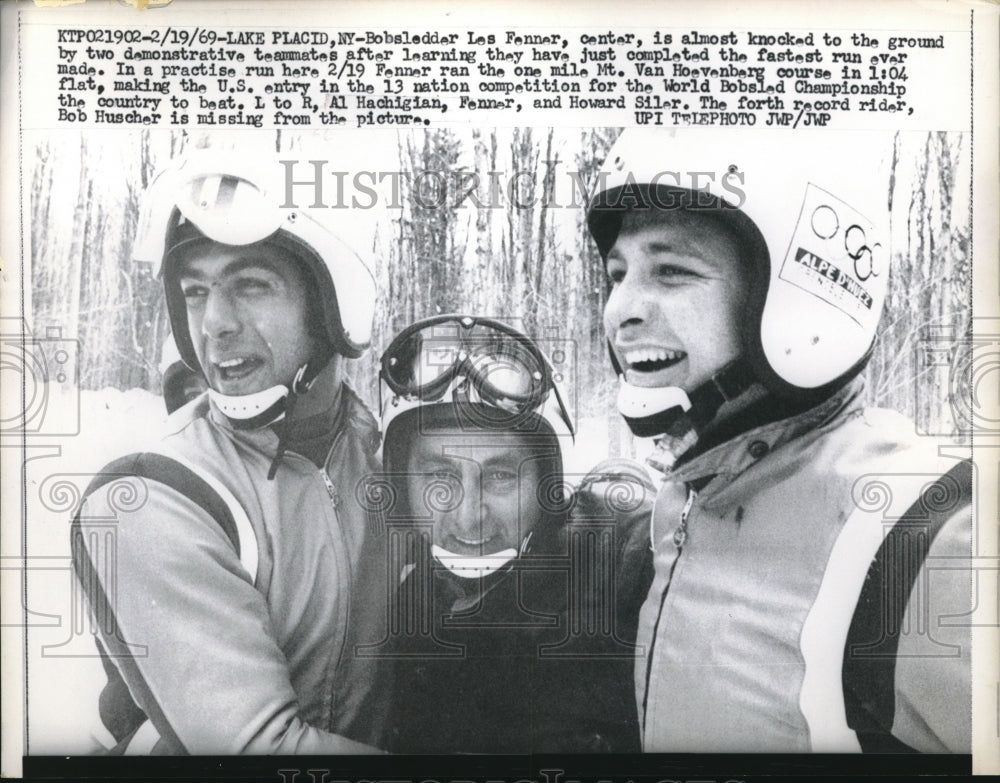 1969 Bobsled Record, Al Hachigian, Les Fenner, Howard Siler-Historic Images