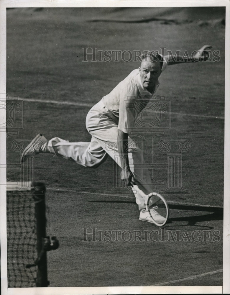 1938 Press Photo Gene Mako during Men&#39;s National Single Tennis Championship - Historic Images