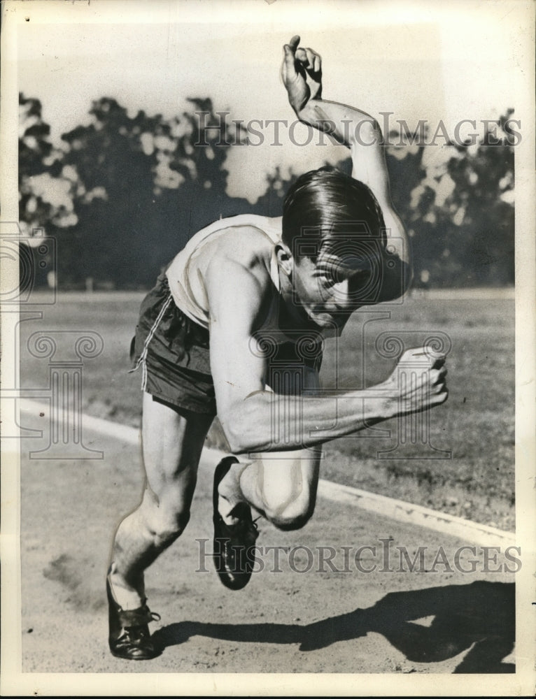 1941 Press Photo Carleton Terry during the Nation&#39;s top sprinters. - nes12763 - Historic Images