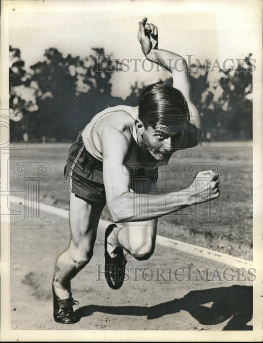 1941 Press Photo Carleton Terry during the Nation's top sprinters. - nes12763 - Historic Images