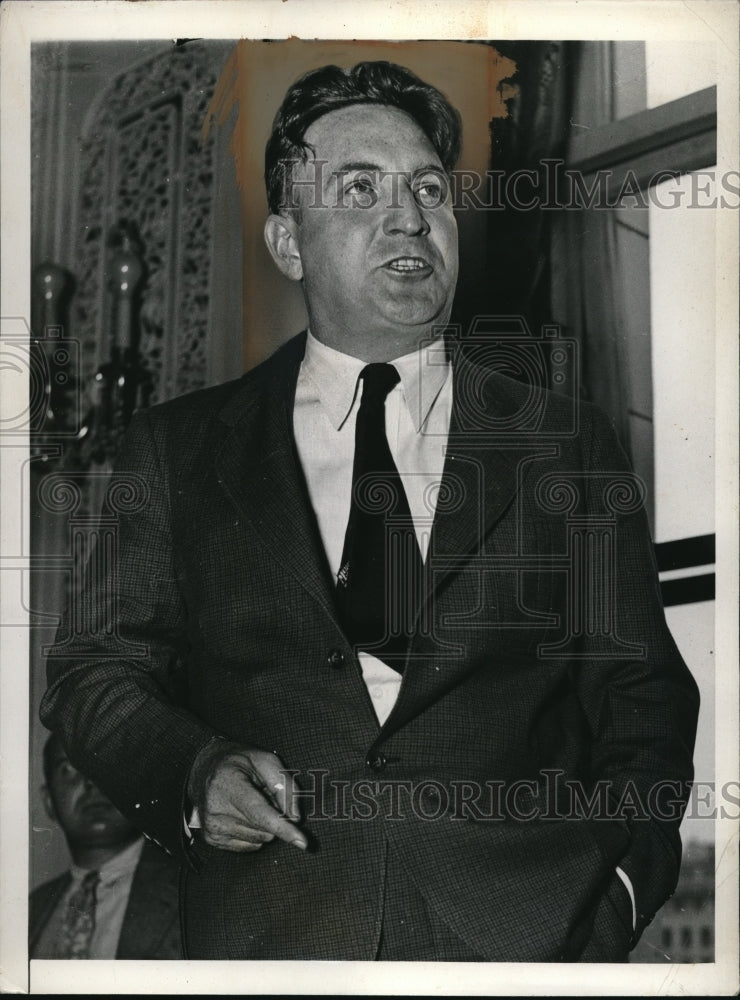 1936 Press Photo Gerald L.K. Smith attend luncheon at National Press Club in W.A - Historic Images