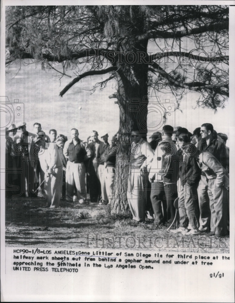 1955 Press Photo Gene Littler at the LA Open golf tourney - nes12880 - Historic Images